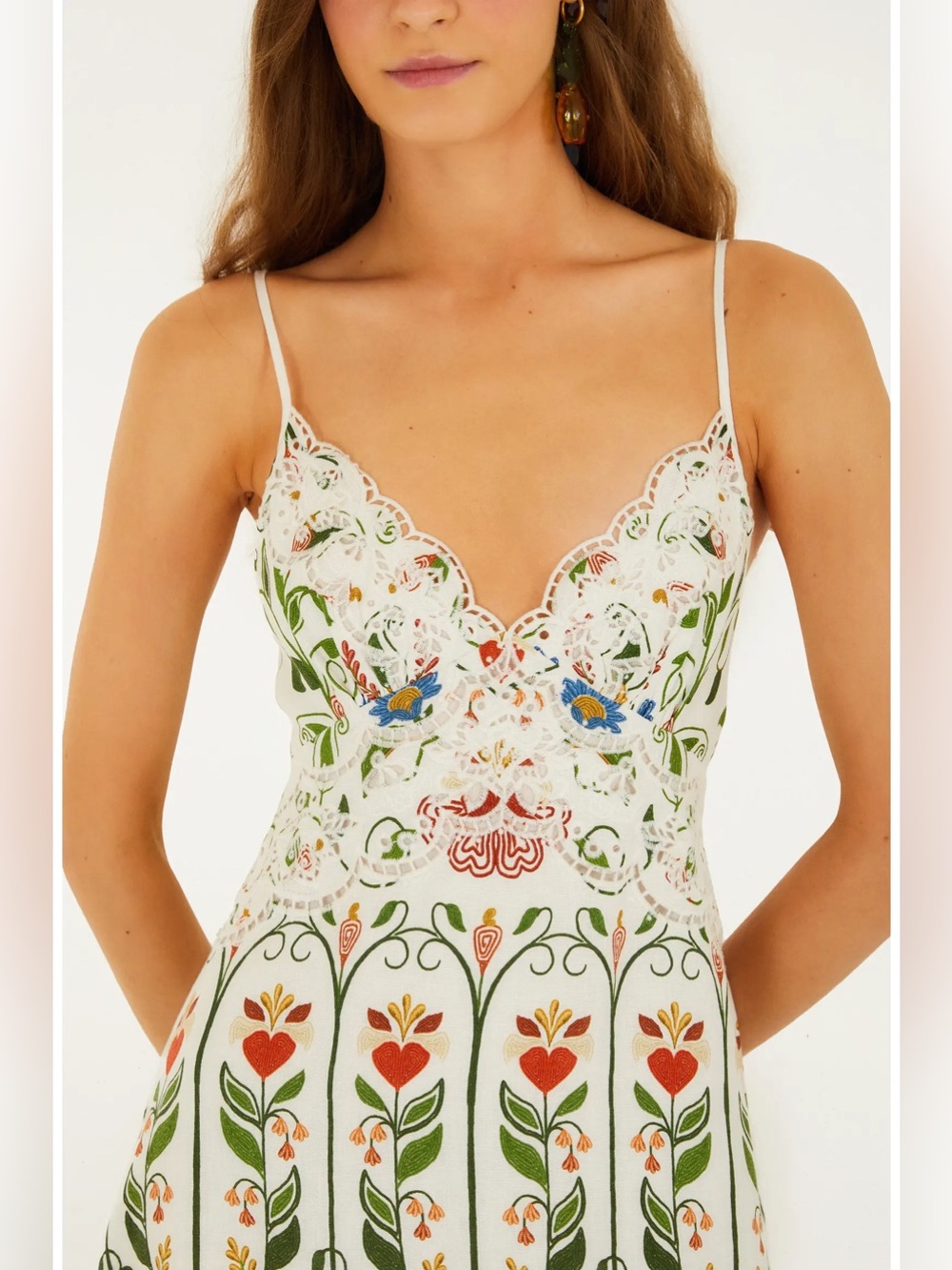 Farm Rio Stitched Garden Midi Dress❤️ NWT Size S Small - Picture 3 of 4